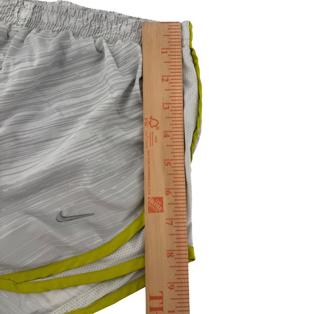 Nike Shorts Womens S Dri-FIT Tempo Grey Running Lime Green Trim Mesh Liner - Picture 6 of 7